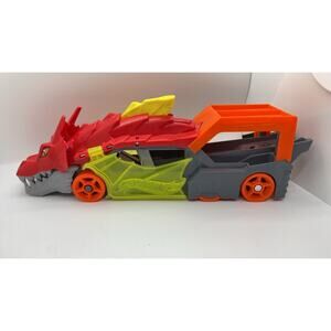 Hot Wheels City Dragon Launch Transporter Toy Car Track Set Storage Carrier